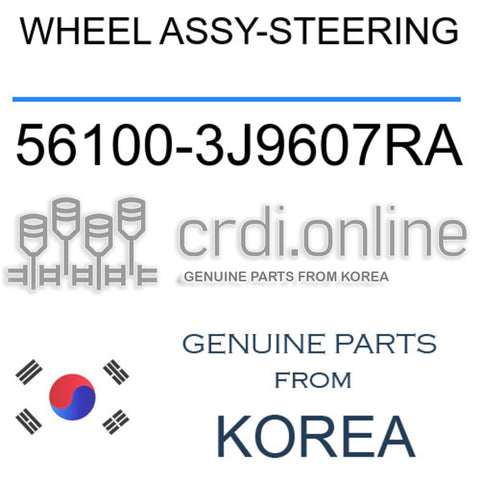 WHEEL ASSY-STEERING [ORIGINAL] 56100-3J9607RA 561003J9607RA 56100 3J9607RA