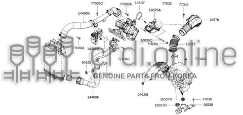 DUCT-AIR FLOWMETER OUTLET COMPR INLET 16576-4620R 165764620R 16576 4620R
