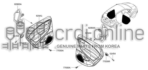 PAD-REAR DOORRH 82864-9734R 828649734R 82864 9734R