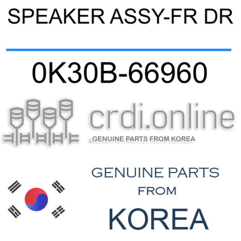 SPEAKER ASSY-FR DR [ORIGINAL] 0K30B-66960 0K30B66960 0K30B 66960