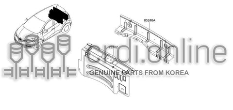 SKIRT ASSY-REAR INNNER 79102-9599R 791029599R 79102 9599R