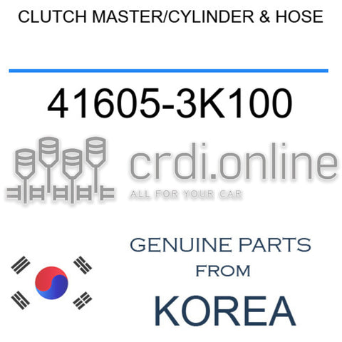 CLUTCH MASTER/CYLINDER & HOSE [ORIGINAL] 41605-3K100 416053K100 41605 3K100