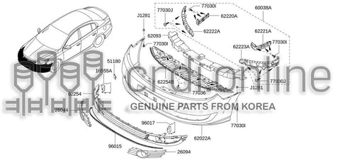 ENERGY ABSORBER-FRONT BUMPER 62093-0010R 620930010R 62093 0010R