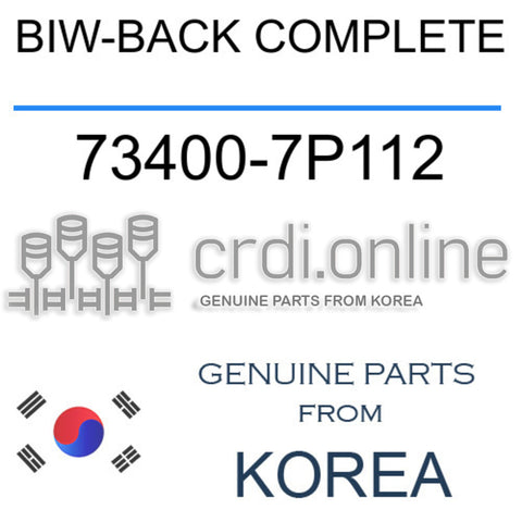 BIW-BACK COMPLETE [ORIGINAL] 73400-7P112 734007P112 73400 7P112