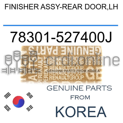 FINISHER ASSY-REAR DOOR,LH [ORIGINAL] 78301-527400J 78301527400J 78301 527400J
