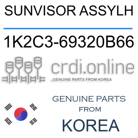 SUNVISOR ASSYLH [ORIGINAL] 1K2C3-69320B66 1K2C369320B66 1K2C3 69320B66