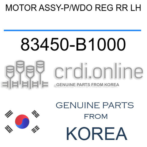 MOTOR ASSY-P/WDO REG RR LH [ORIGINAL] 83450-B1000 83450B1000 83450 B1000