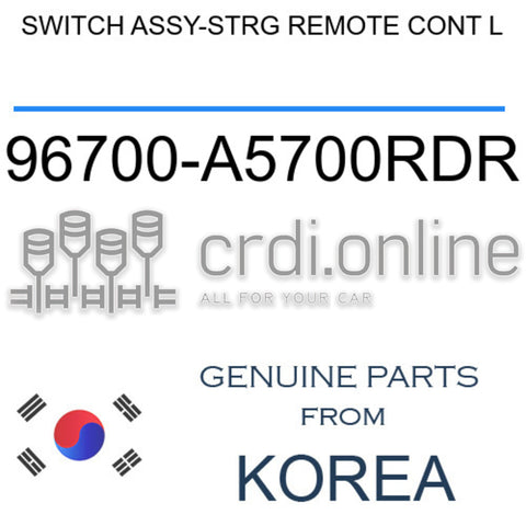 SWITCH ASSY-STRG REMOTE CONT L [ORIGINAL] 96700-A5700RDR 96700A5700RDR 96700 A5700RDR
