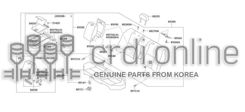LID ASSY-REAR BACK 89590-51520BE 8959051520BE 89590 51520BE