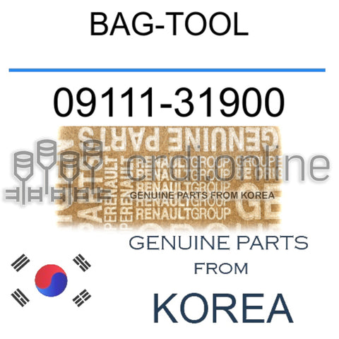 BAG-TOOL [ORIGINAL] 09111-31900 0911131900 09111 31900