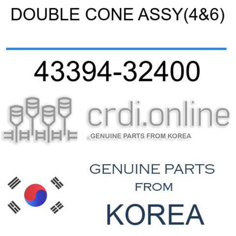 DOUBLE CONE ASSY(4&6) [ORIGINAL] 43394-32400 4339432400 43394 32400
