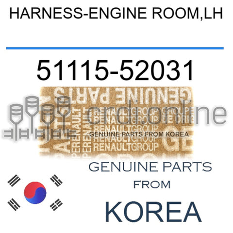 HARNESS-ENGINE ROOM,LH [ORIGINAL] 51115-52031 5111552031 51115 52031