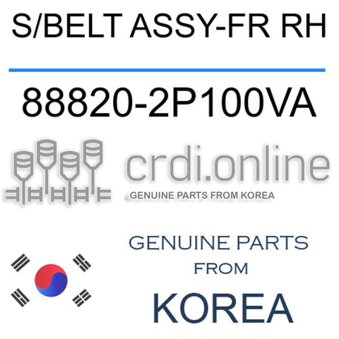 S/BELT ASSY-FR RH [ORIGINAL] 88820-2P100VA 888202P100VA 88820 2P100VA
