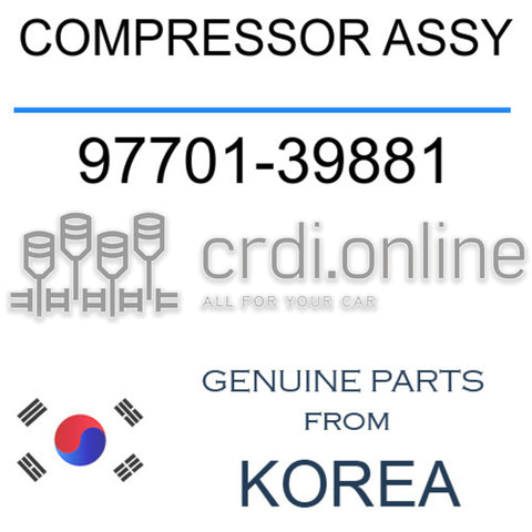 COMPRESSOR ASSY [ORIGINAL] 97701-39881 9770139881 97701 39881