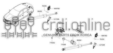STRIKER ASSY-TRUNK DOOR 90570-2788R 905702788R 90570 2788R