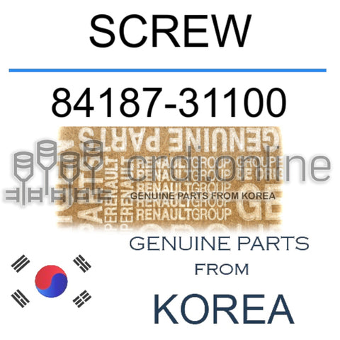 SCREW [ORIGINAL] 84187-31100 8418731100 84187 31100