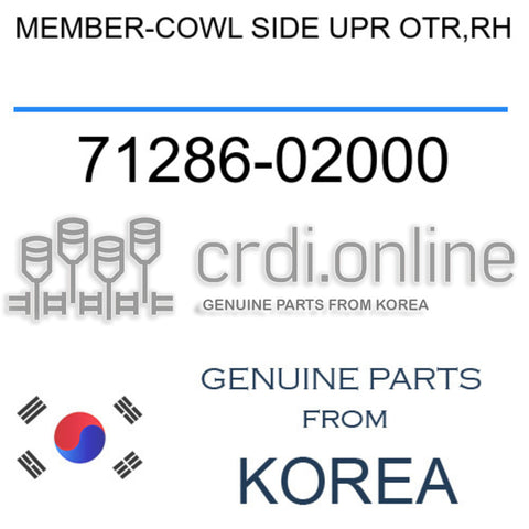 MEMBER-COWL SIDE UPR OTR,RH [ORIGINAL] 71286-02000 7128602000 71286 02000