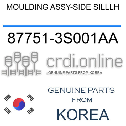 MOULDING ASSY-SIDE SILLLH [ORIGINAL] 87751-3S001AA 877513S001AA 87751 3S001AA