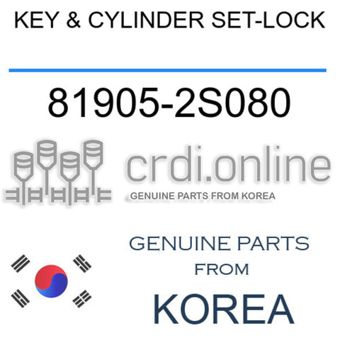KEY & CYLINDER SET-LOCK [ORIGINAL] 81905-2S080 819052S080 81905 2S080