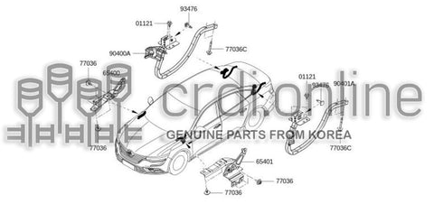 HINGE-TRUNK LIDRH 90400-8800R 904008800R 90400 8800R