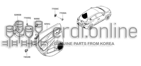DOOR FRAME-INNER MOLDINGREAR LH 82275-5440R 822755440R 82275 5440R