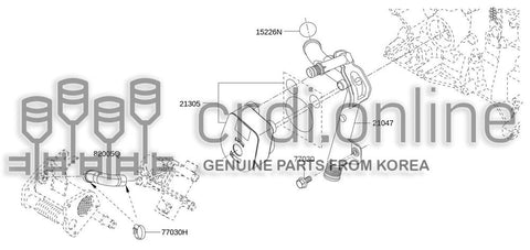 TUBE ASSY-OIL COOLER [ORIGINAL] 82008-80013 8200880013 82008 80013