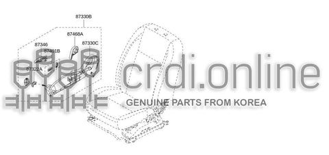 KNOB-RECLINING DEVICE LEVERRH 87451-4822R 874514822R 87451 4822R