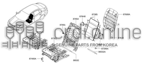 LUMBAR ASSY-FRONTLH MANUAL 87691-1434R 876911434R 87691 1434R