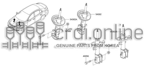STRUT ASSY-FRONT SUSPENSIONRH 54302-1301R 543021301R 54302 1301R