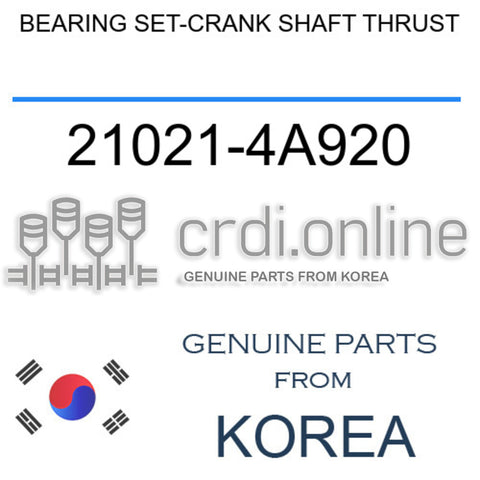 BEARING SET-CRANK SHAFT THRUST 21021-4A920 210214A920 21021 4A920