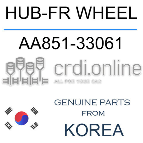 HUB-FR WHEEL [ORIGINAL] AA851-33061 AA85133061 AA851 33061