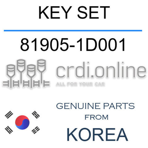 KEY SET [ORIGINAL] 81905-1D001 819051D001 81905 1D001
