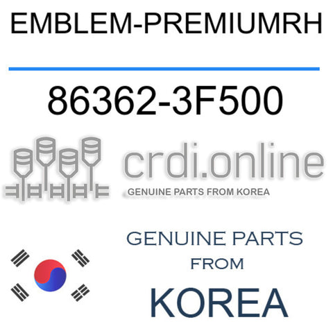EMBLEM-PREMIUMRH [ORIGINAL] 86362-3F500 863623F500 86362 3F500