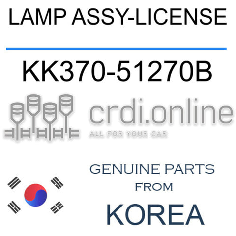 LAMP ASSY-LICENSE [ORIGINAL] KK370-51270B KK37051270B KK370 51270B