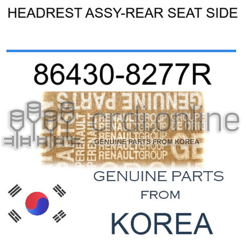 HEADREST ASSY-REAR SEAT SIDE [ORIGINAL] 86430-8277R 864308277R 86430 8277R