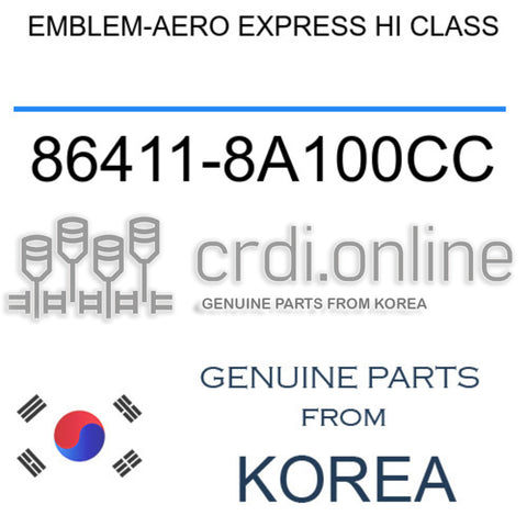 EMBLEM-AERO EXPRESS HI CLASS [ORIGINAL] 86411-8A100CC 864118A100CC 86411 8A100CC