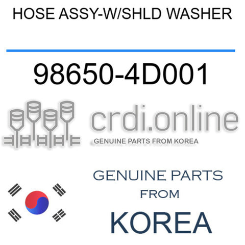 HOSE ASSY-W/SHLD WASHER 98650-4D001 986504D001 98650 4D001