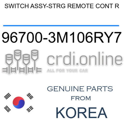 SWITCH ASSY-STRG REMOTE CONT R 96700-3M106RY7 967003M106RY7 96700 3M106RY7