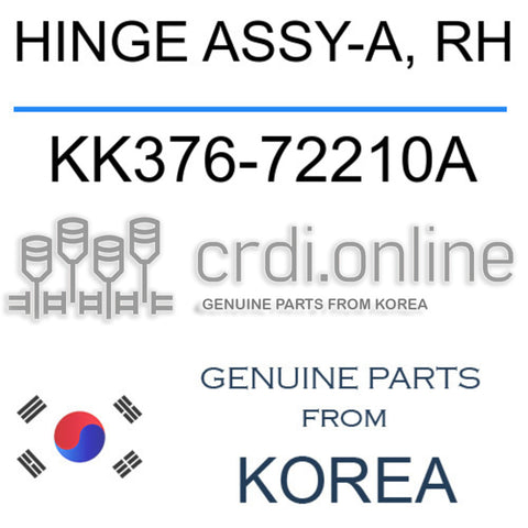 HINGE ASSY-A, RH [ORIGINAL] KK376-72210A KK37672210A KK376 72210A