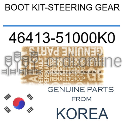BOOT KIT-STEERING GEAR [ORIGINAL] 46413-51000K0 4641351000K0 46413 51000K0