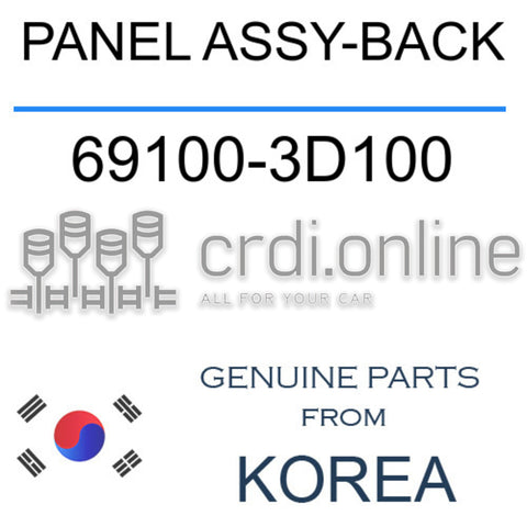 PANEL ASSY-BACK [ORIGINAL] 69100-3D100 691003D100 69100 3D100