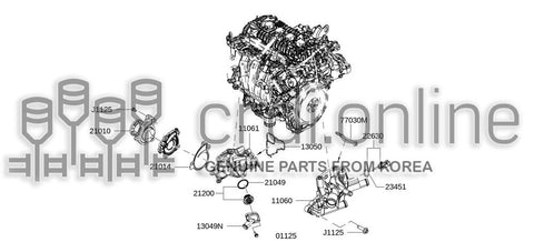 THERMOSTAT ASSY 21200-5RF3A 212005RF3A 21200 5RF3A