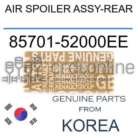 AIR SPOILER ASSY-REAR [ORIGINAL] 85701-52000EE 8570152000EE 85701 52000EE