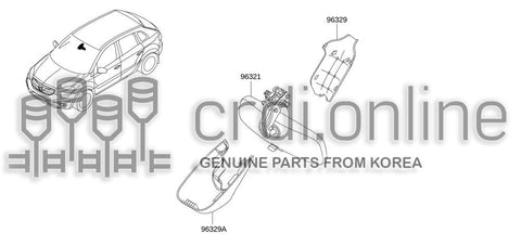 COVER-INSIDE MIRRORUPPER 96329-0170R 963290170R 96329 0170R