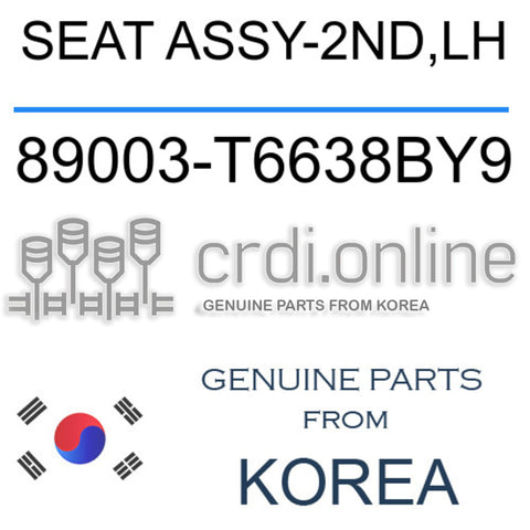 SEAT ASSY-2ND,LH [ORIGINAL] 89003-T6638BY9 89003T6638BY9 89003 T6638BY9