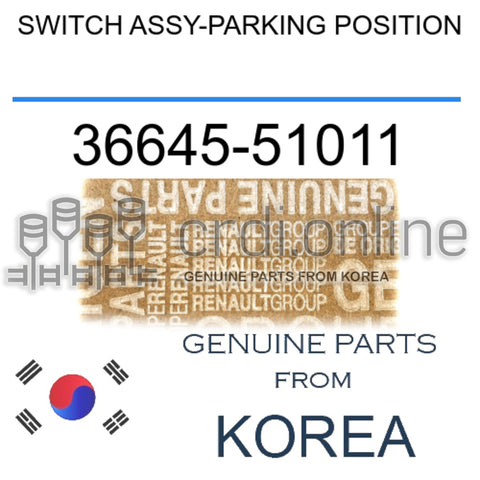 SWITCH ASSY-PARKING POSITION [ORIGINAL] 36645-51011 3664551011 36645 51011