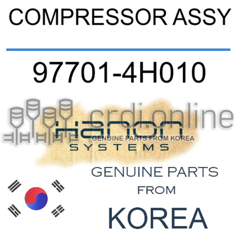 COMPRESSOR ASSY [HCC / HANON] 97701-4H010 977014H010 97701 4H010