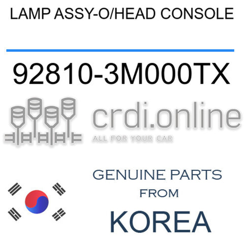 LAMP ASSY-O/HEAD CONSOLE [ORIGINAL] 92810-3M000TX 928103M000TX 92810 3M000TX