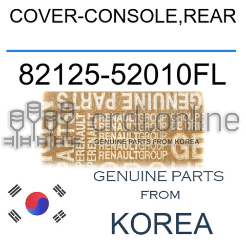 COVER-CONSOLE,REAR [ORIGINAL] 82125-52010FL 8212552010FL 82125 52010FL