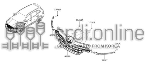 GRILLE ASSY-RADIATOR 62310-5580R 623105580R 62310 5580R
